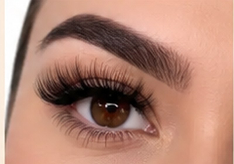 Close-up of beautiful lash extension result at Serene Suite